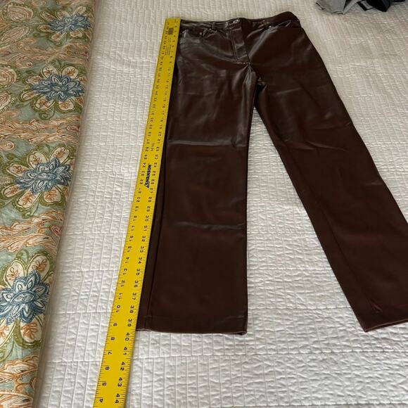7 for All Mankind Faux Vegan Leather Slim Straight Pants - Picture 13 of 16